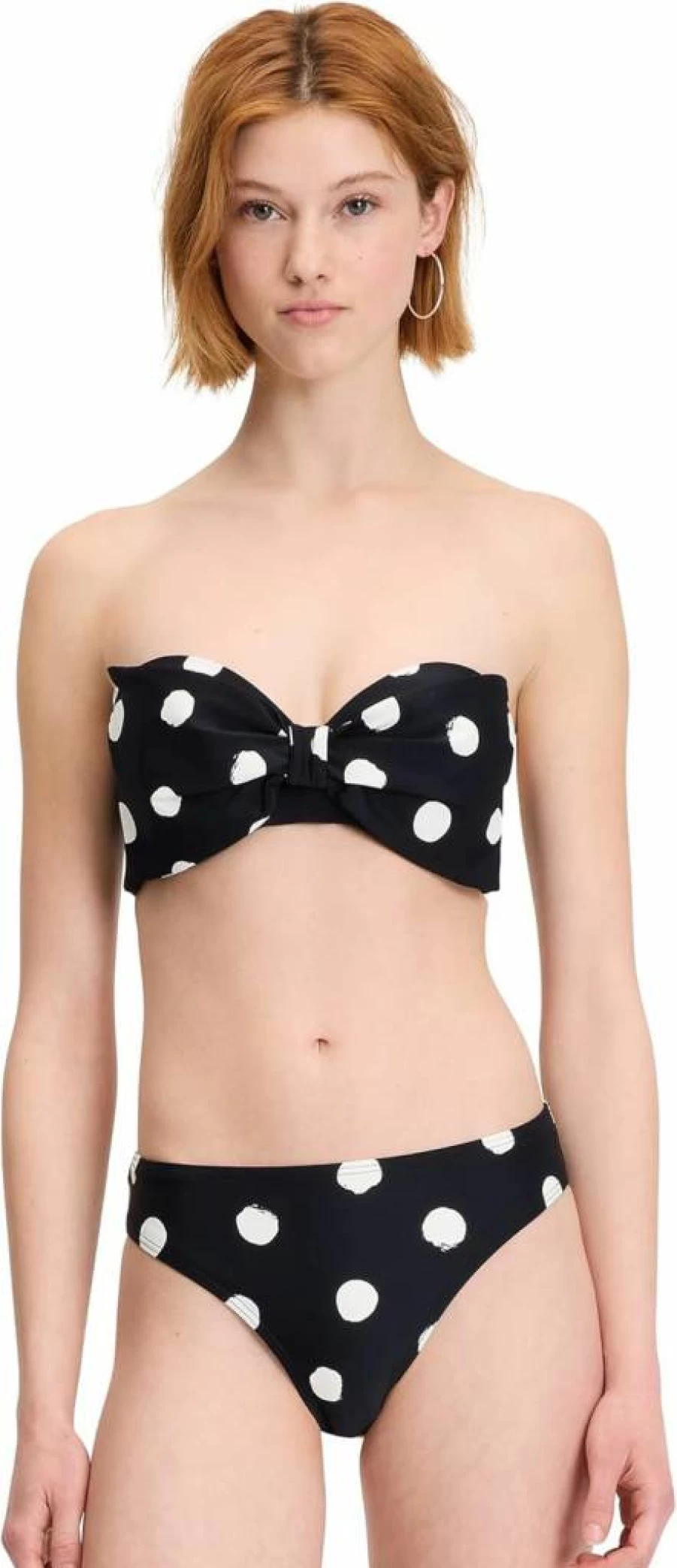 Kate Spade New York Women's Floral Bow Bralette Top - Paint Dot Print Feminine Lace Design