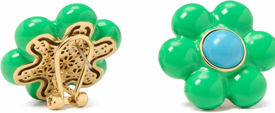 Kate Spade New York Floral Stud Earrings - Petal Puff Design for Women