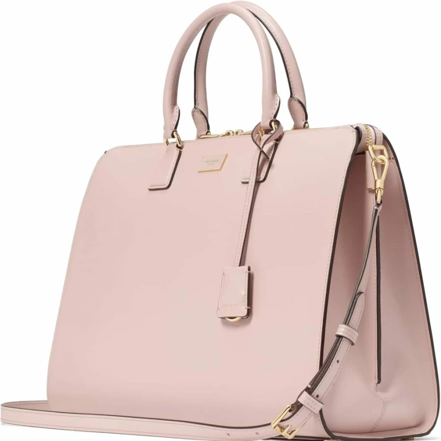 Kate Spade New York Serena Leather Laptop Bag - Stylish Saffiano Tote for Women, Work & Travel