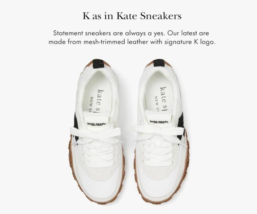 Kate Spade New York Women's K As In Kate Sneaker - Stylish Comfortable Casual Shoes for Women