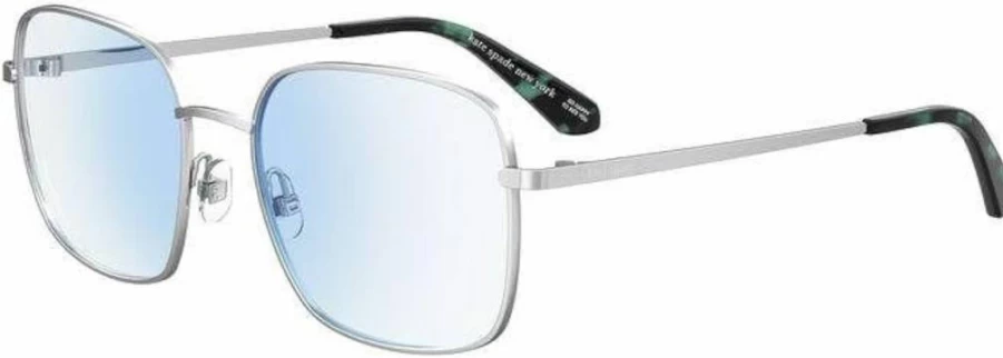 Kate Spade New York Women's Salome Rectangular Reading Glasses 52mm Palladium Blue Lightweight +1.5 Magnification