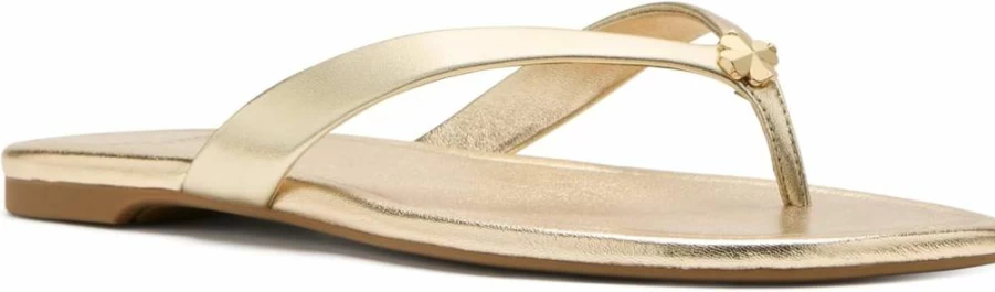 Kate Spade New York Women's Floral Sandals - Spade Flower Design Summer Flat Sandals