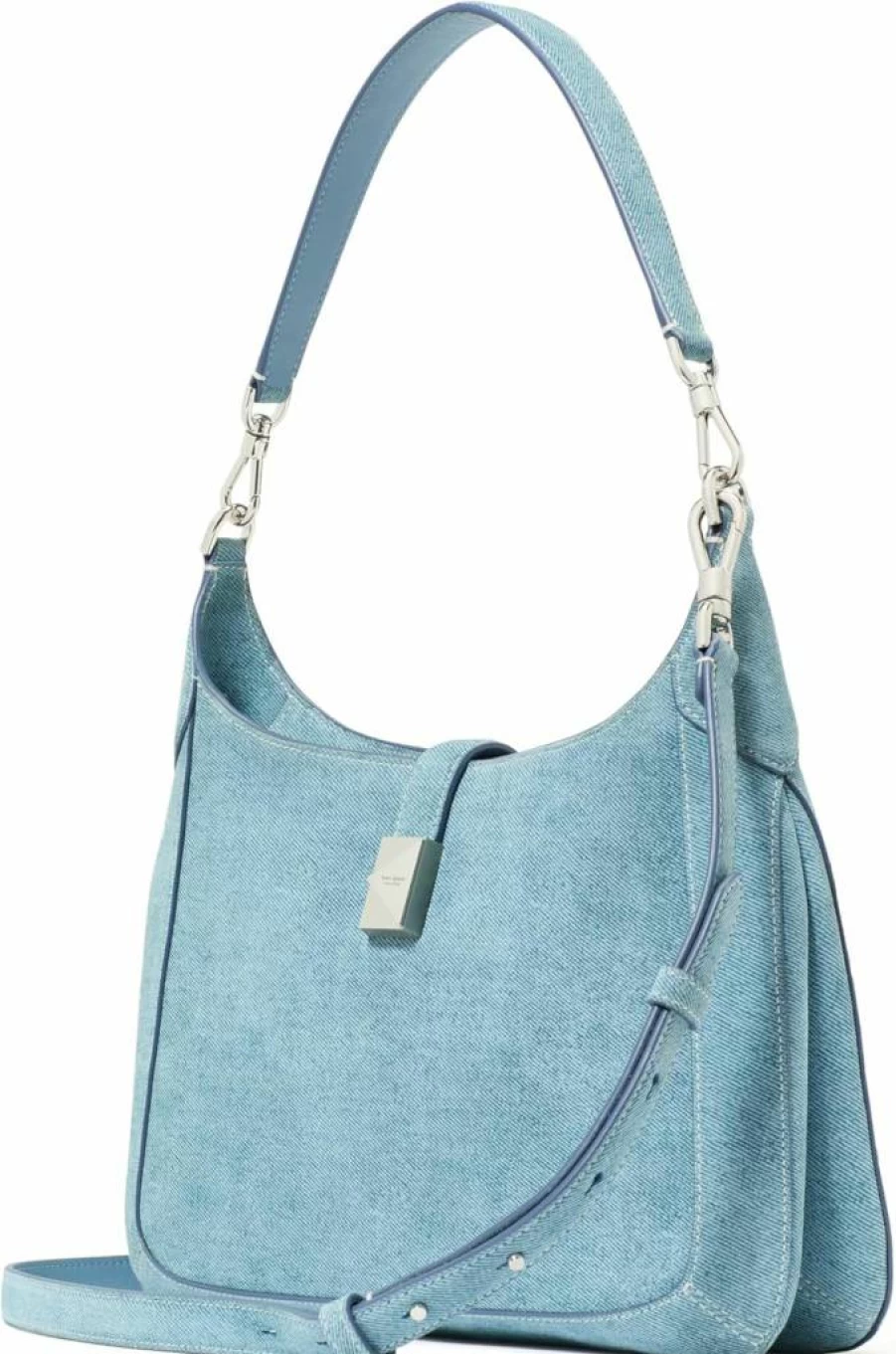 Kate Spade New York Blue Multi Deco Denim Suede Hobo Bag for Women