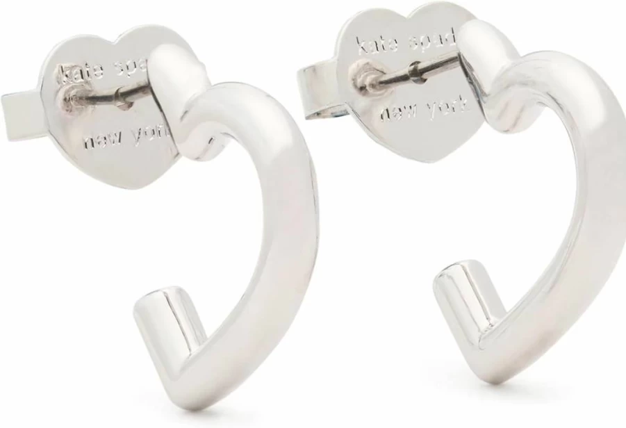 Kate Spade New York Heart You Huggie Earrings - Gold-Tone Heart Stud Earrings for Women