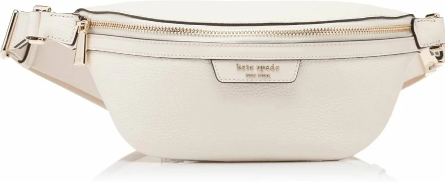 Kate Spade New York Hudson Leather Crossbody Belt Bag for Women - Pebbled Leather Waist Pack