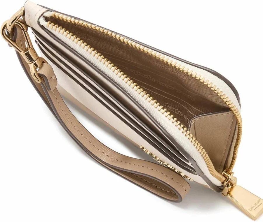 Kate Spade New York Devin Leather Wristlet Card Holder with Coin Pocket