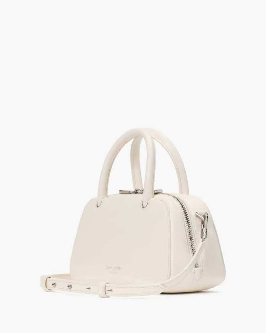 Kate Spade New York Grace Leather Mini Crossbody Bag in Cream | Fine Grain Leather Handbag for Women