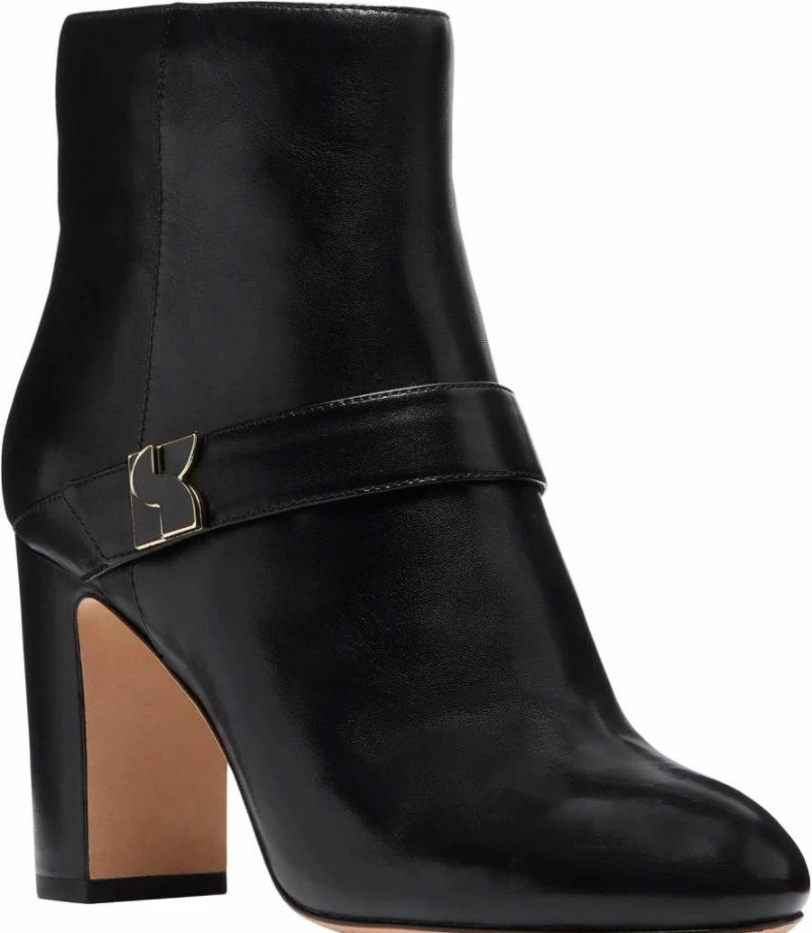 Kate Spade New York Women's Dakota Zip-Up Ankle Boots with Heel - Stylish Leather Booties for Women