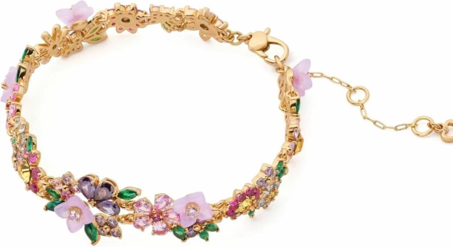 Kate Spade New York Floral Bursting Blooms Charm Bracelet for Women