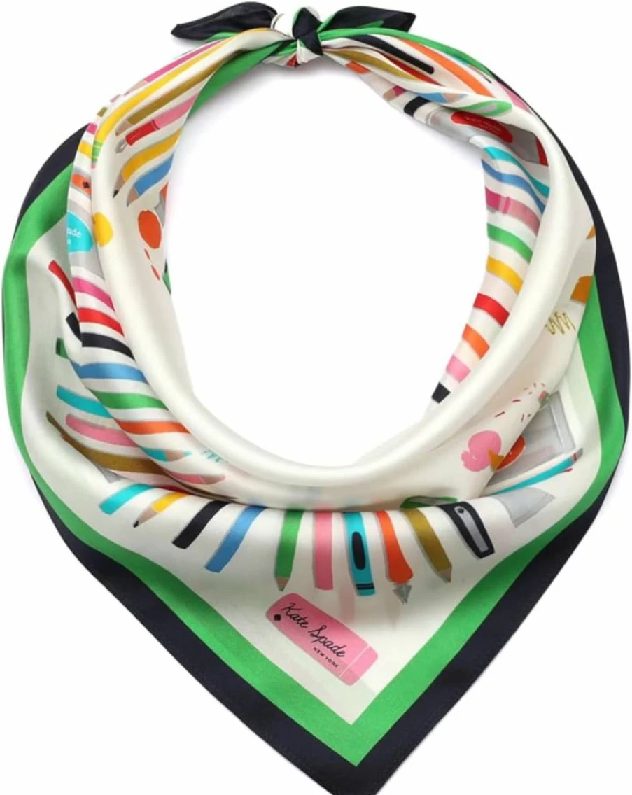 Kate Spade New York Women's Stylish Lightweight Silk Bandana Scarf Fashion Accessory