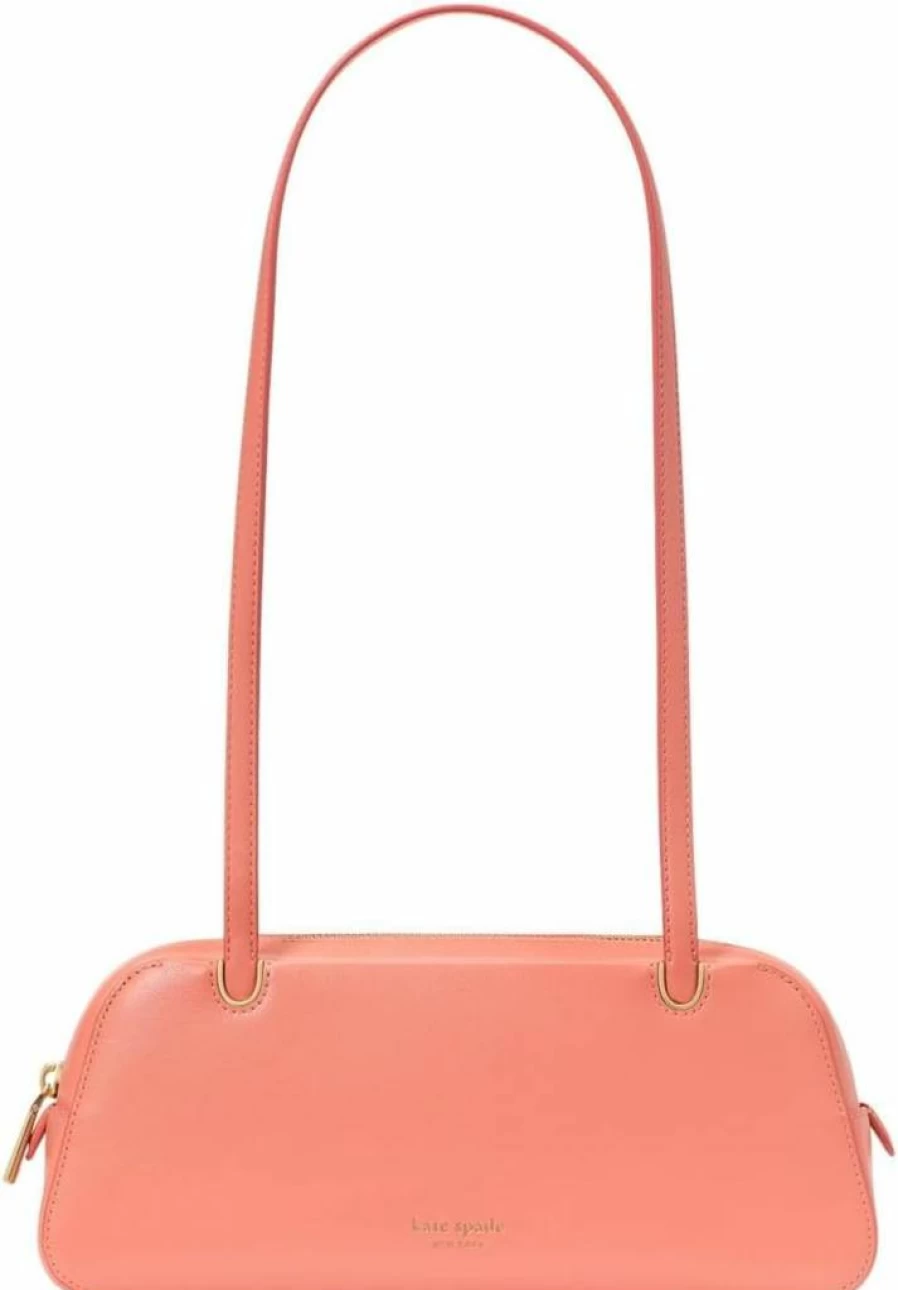 Kate Spade New York Grace Leather East West Shoulder Bag in Pink Moon | Fine Grain Leather Crossbody Purse for Women
