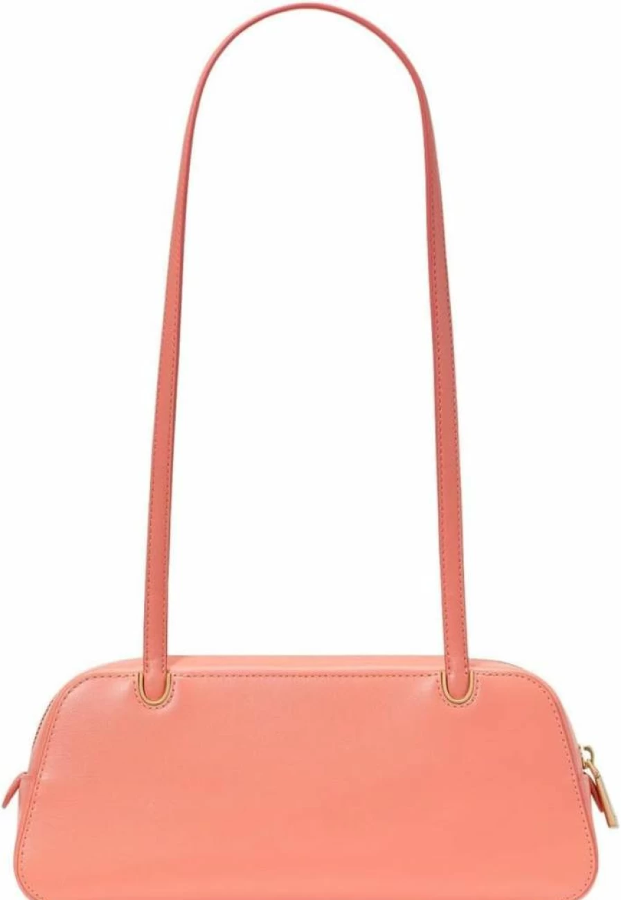 Kate Spade New York Grace Leather East West Shoulder Bag in Pink Moon | Fine Grain Leather Crossbody Purse for Women