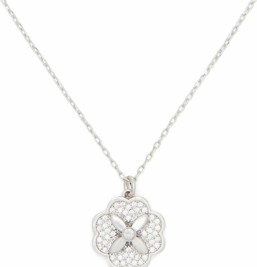 Kate Spade New York Heritage Bloom Gold Pendant Necklace - Floral Charm Jewelry for Women