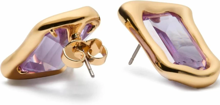 Kate Spade New York Molten Glass Stud Earrings – Sparkling Crystal Accent Studs for Women