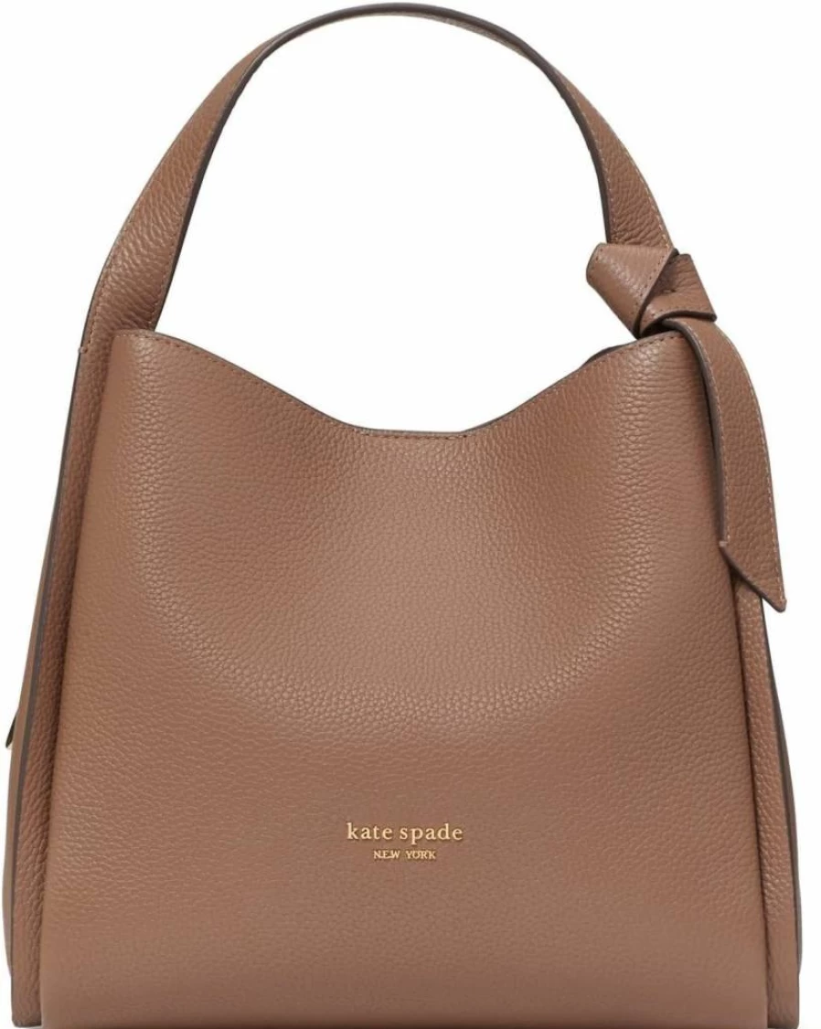 Kate Spade New York Knott Medium Leather Crossbody Bag - Pebbled Tote Handbag for Women