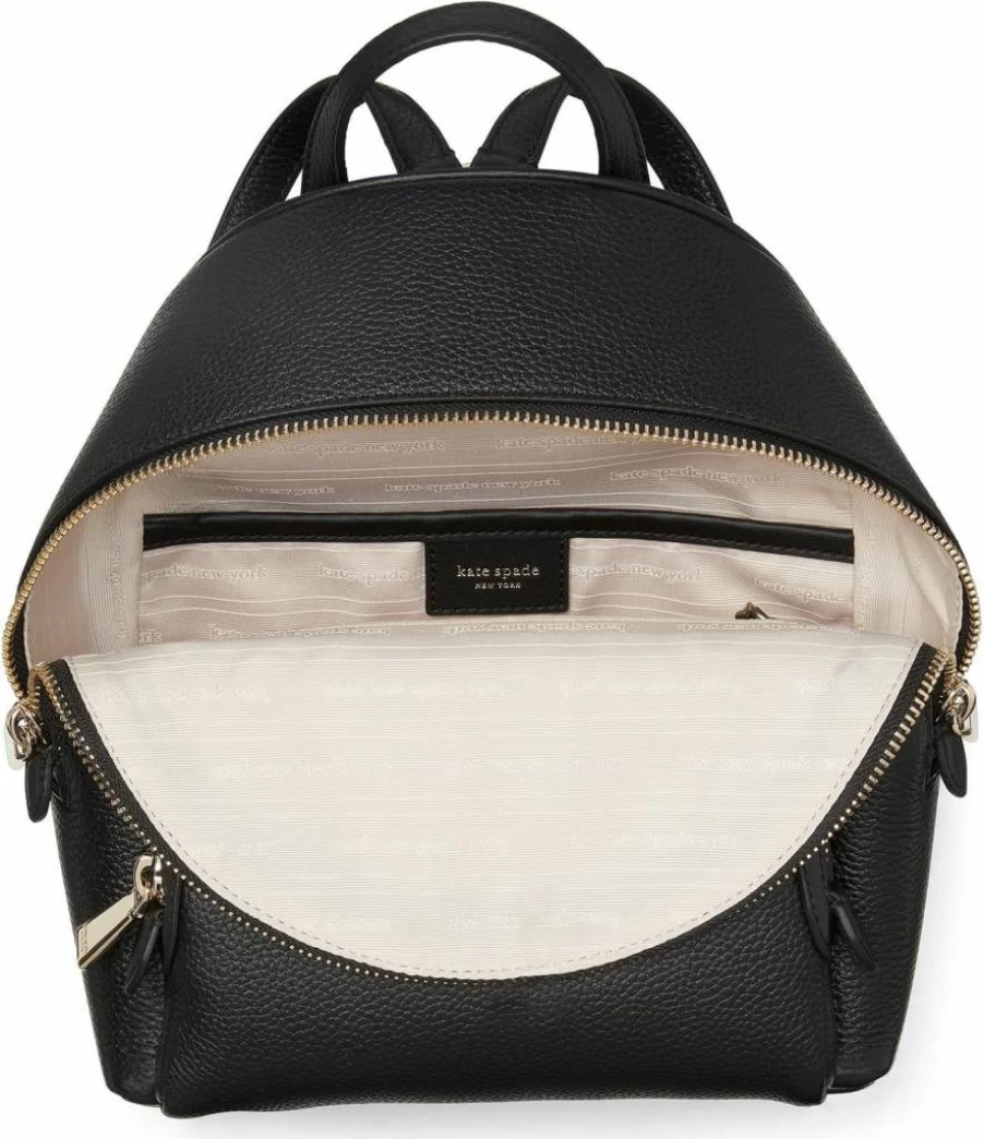 Kate Spade New York Hudson Small Leather Backpack – Pebbled Grain, Stylish Women's Daypack