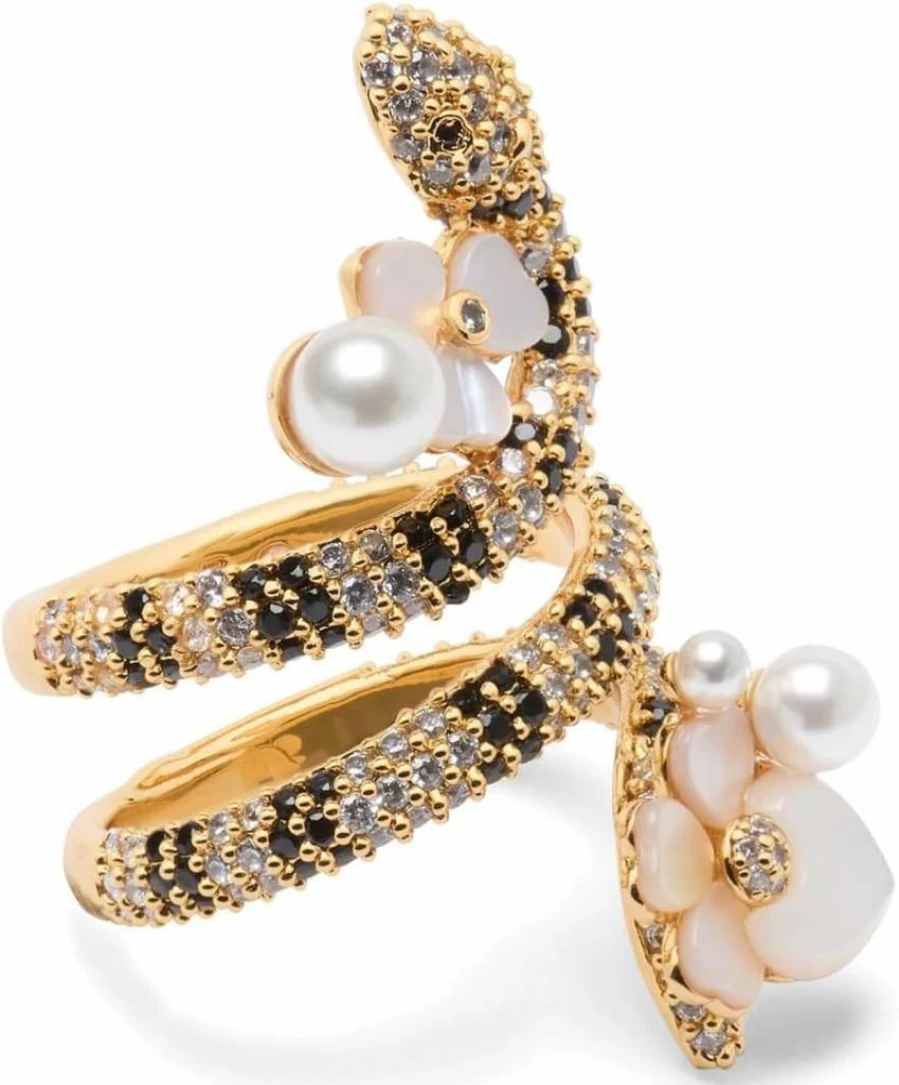 Kate Spade New York Signature Wrap Ring - Elegant Gold-Tone Statement Ring for Women