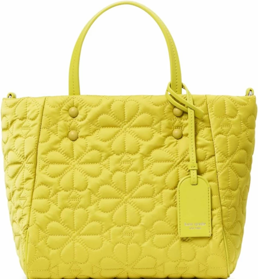 Kate Spade New York Tilly Small Quilted Tote Bag for Women, Stylish Fabric Handbag