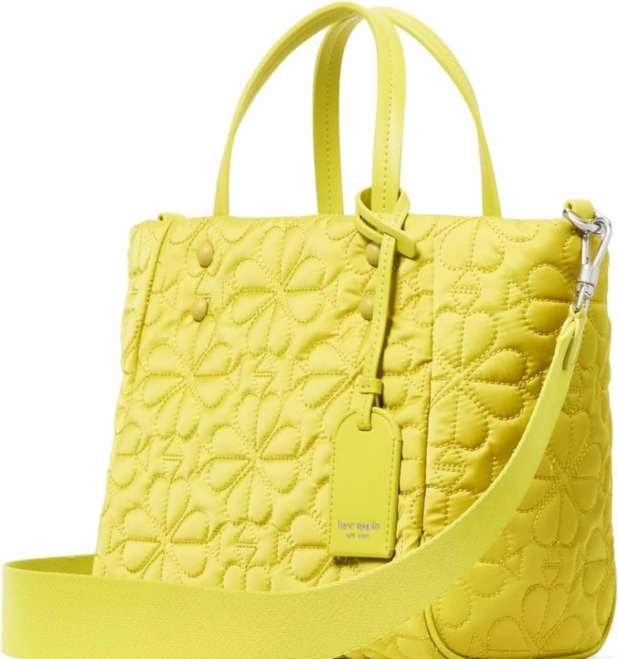 Kate Spade New York Tilly Small Quilted Tote Bag for Women, Stylish Fabric Handbag