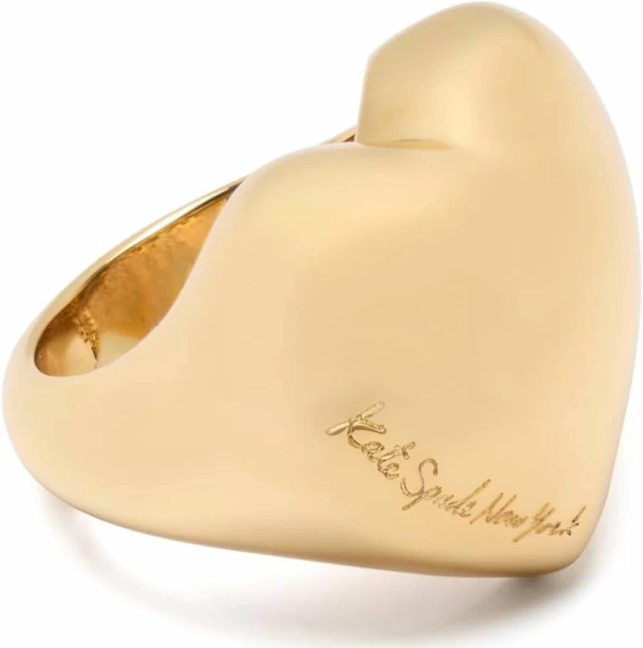 Kate Spade New York Heart You Statement Ring - Sterling Silver Love Heart Band for Women