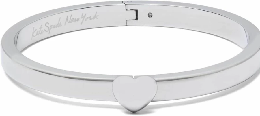 Kate Spade New York Heart You Hinged Bangle Bracelet - Gold-Tone Love Charm Bangle for Women
