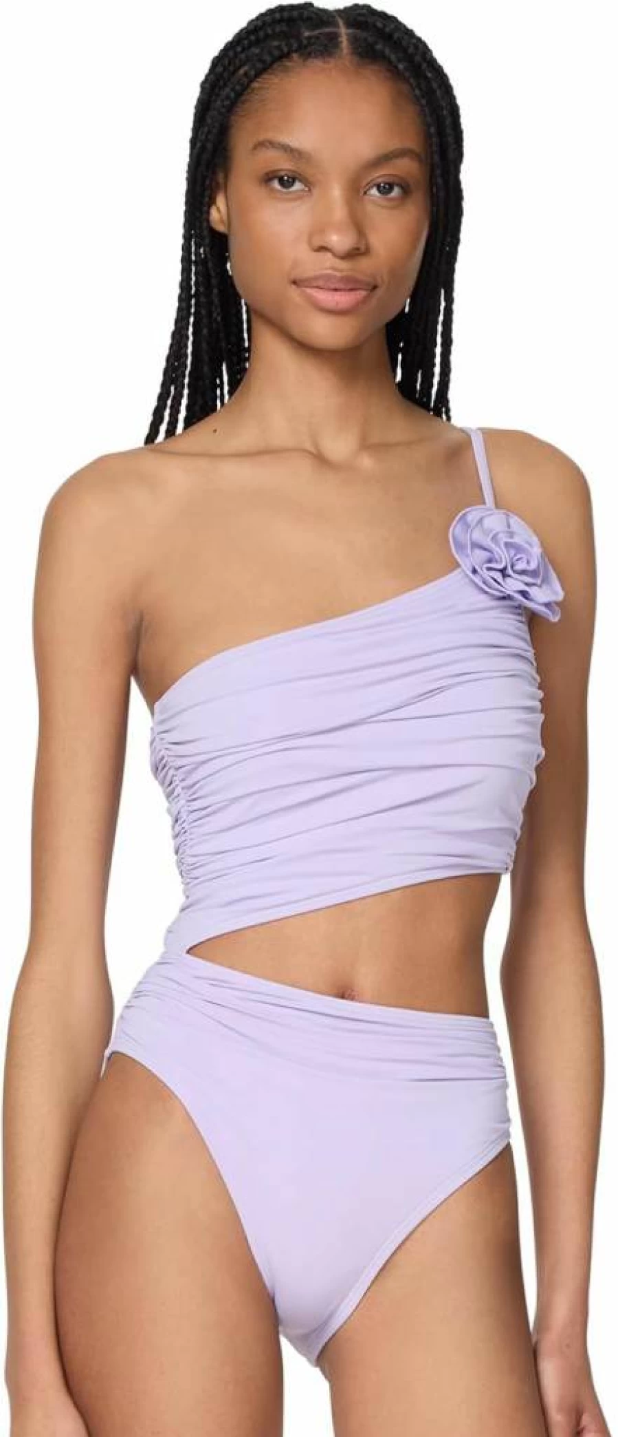 Kate Spade New York Women's Solid Color Rosette Shoulder Dress