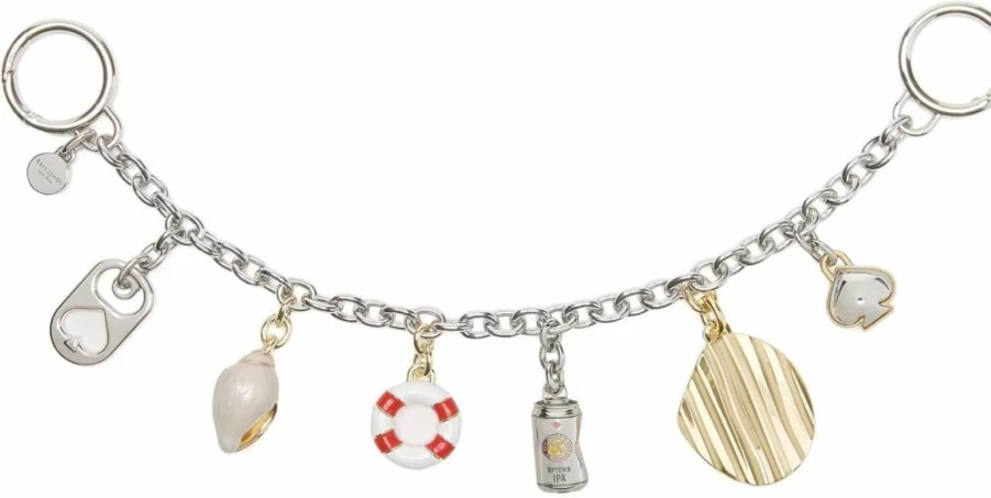 Kate Spade New York Snack Time Statement Necklace - Gold-Tone Chain with Playful Charm for Women