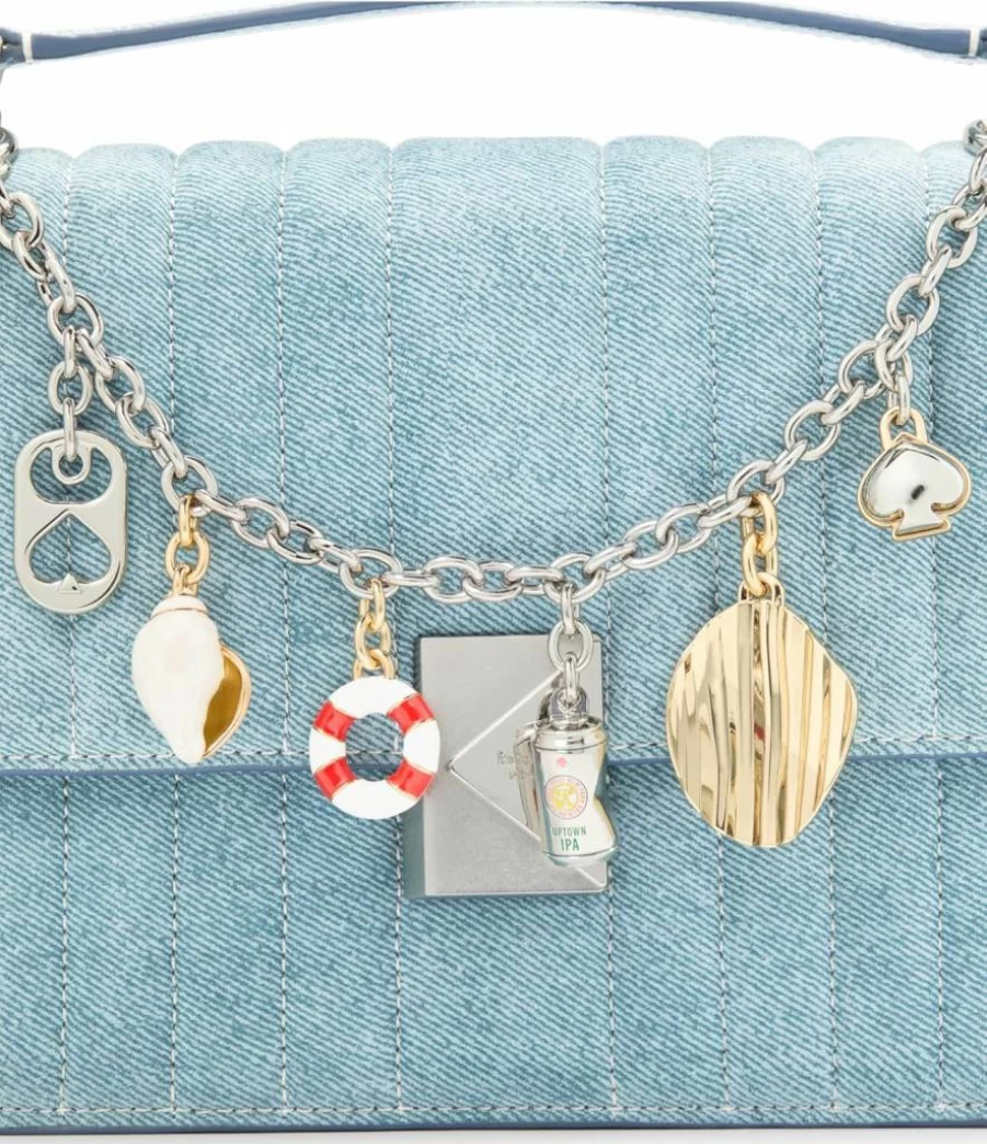 Kate Spade New York Snack Time Statement Necklace - Gold-Tone Chain with Playful Charm for Women