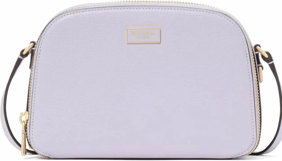 Kate Spade New York Serena Crossbody Bag - Saffiano Leather Double Zip Dome Handbag for Women