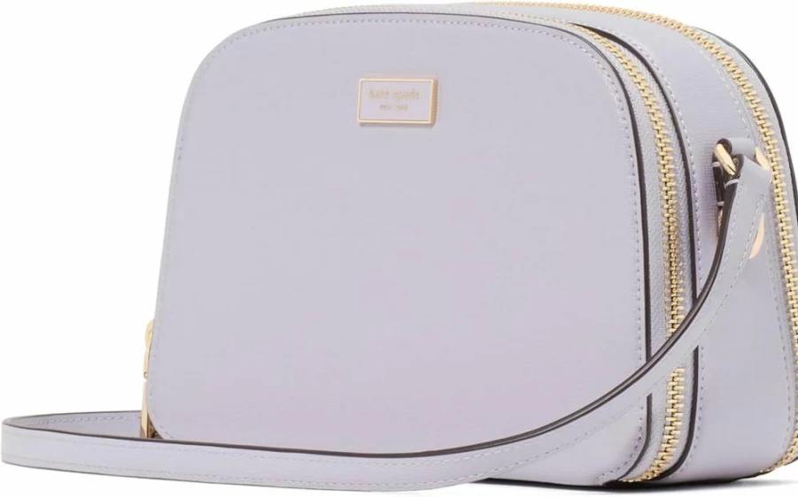 Kate Spade New York Serena Crossbody Bag - Saffiano Leather Double Zip Dome Handbag for Women