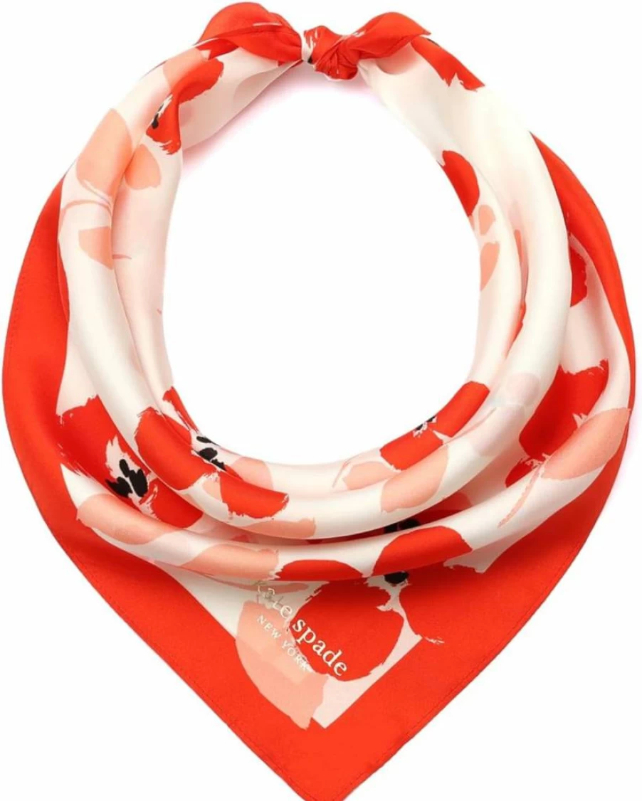Kate Spade New York Women's Floral Silk Bandana Scarf – Stylish Lightweight Fashion Accessory for Women