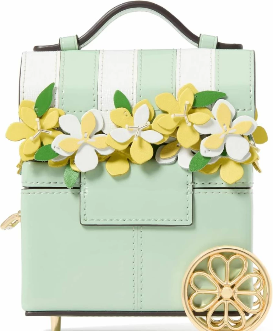 Kate Spade New York Embellished Leather Jewelry Box - Stylish & Compact Case for Earrings, Rings, and Necklaces