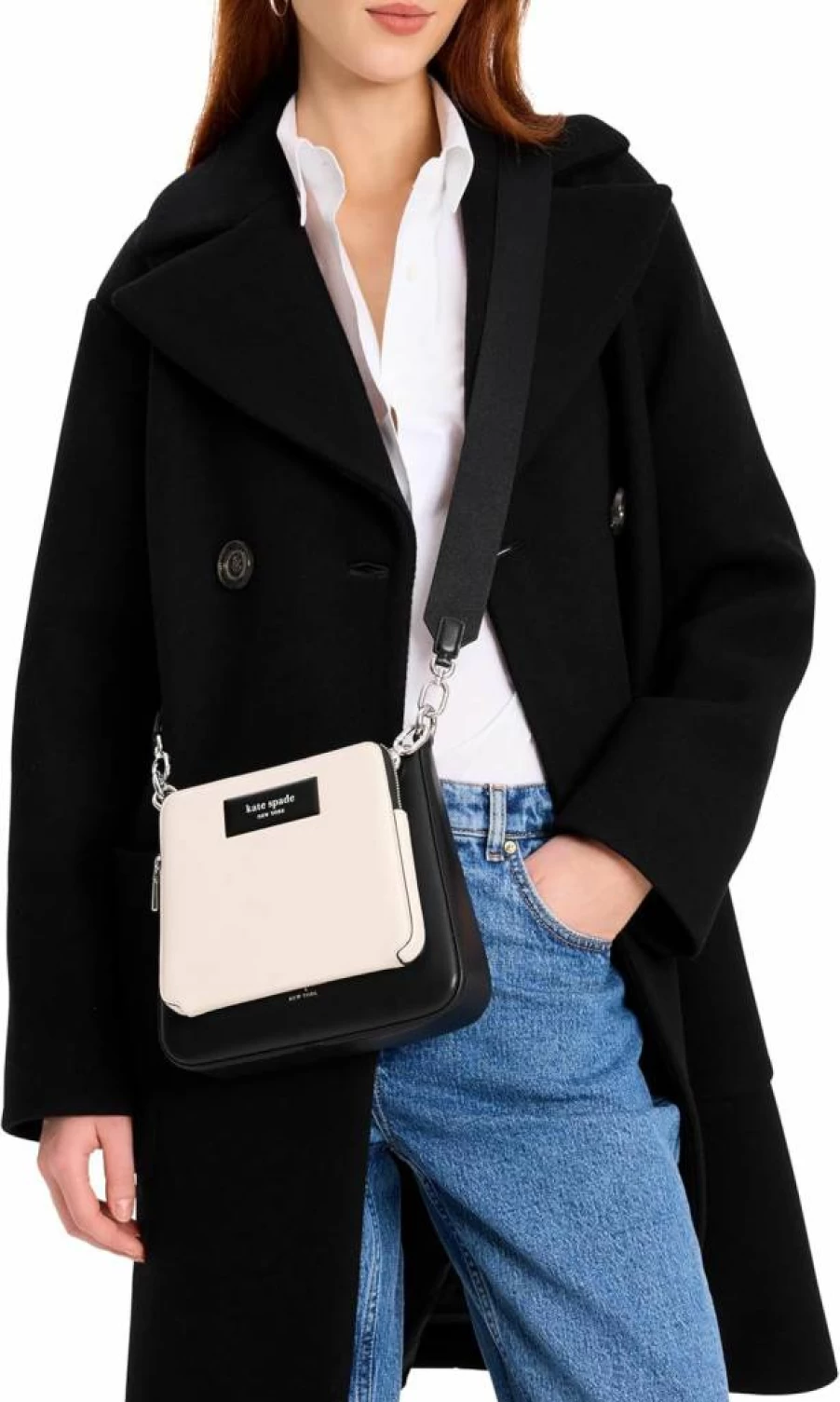 Kate Spade New York Smooth Leather 3-in-1 Crossbody Bag – Stylish Convertible Shoulder Purse