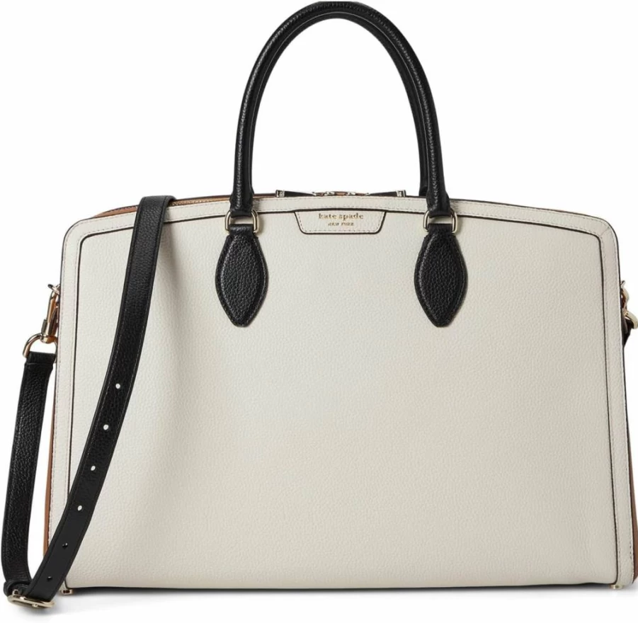 Kate Spade New York Hudson Leather Laptop Bag for Commuters - Stylish & Durable Pebbled Work Tote