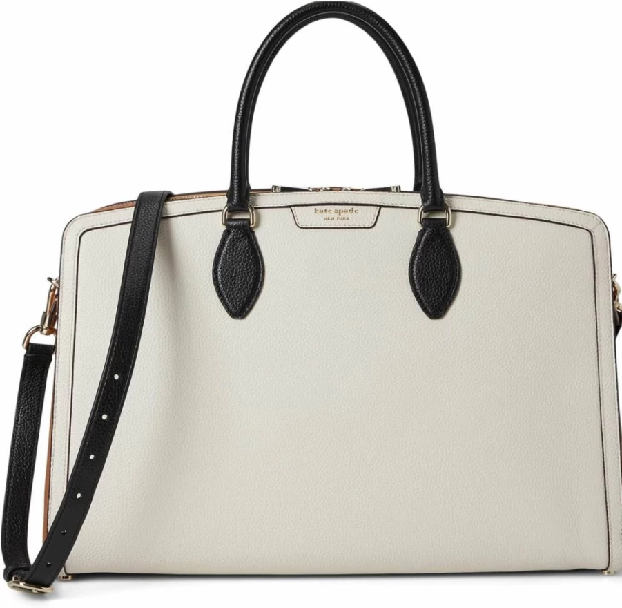 Kate Spade New York Hudson Leather Laptop Bag for Commuters - Stylish & Durable Pebbled Work Tote