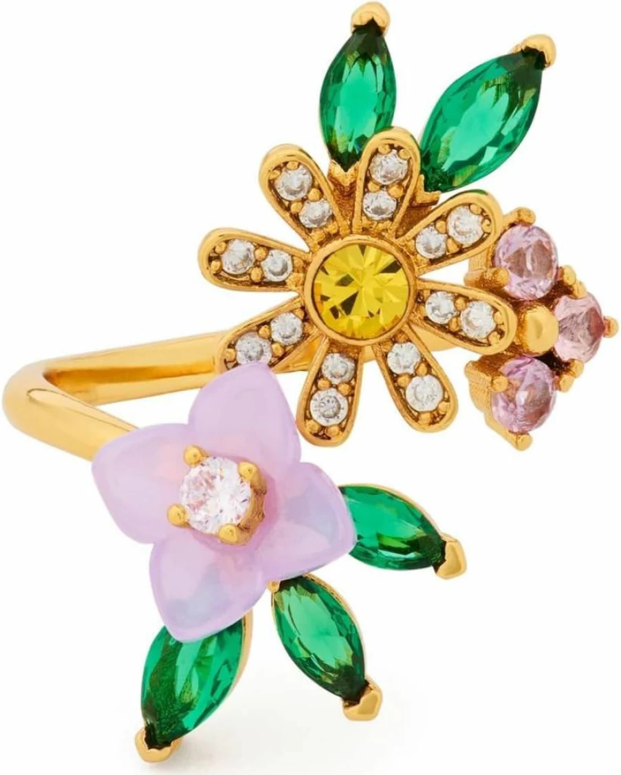 Kate Spade New York Floral Burst Wrap Ring - Elegant Bloom Design for Women