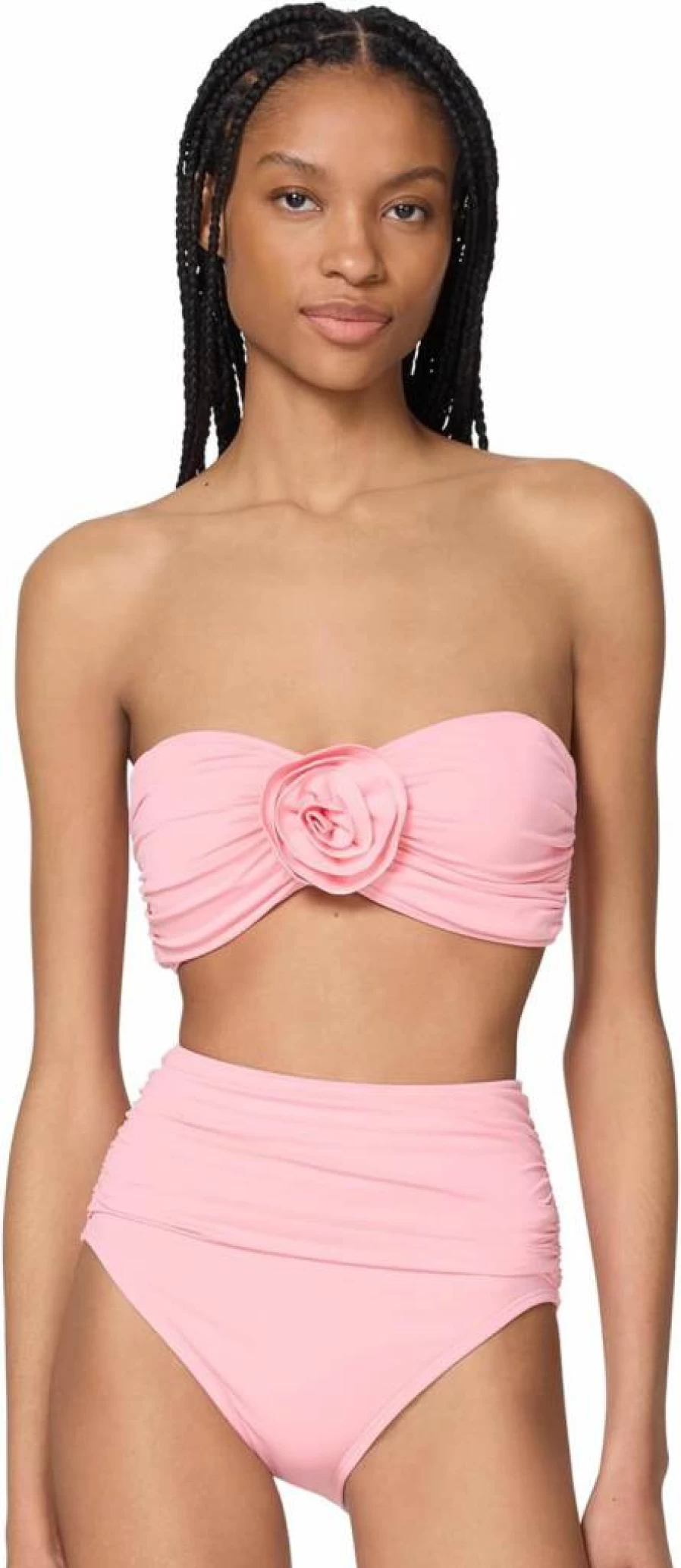 Kate Spade New York Women's Solid Rosette Bandeau Bra Top - Comfortable & Stylish Bandeau for Women
