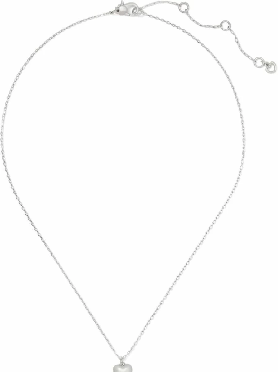 Kate Spade New York Gold-Plated Mini Pendant Necklace with Lobster Claw Closure - Delicate Brass Jewelry