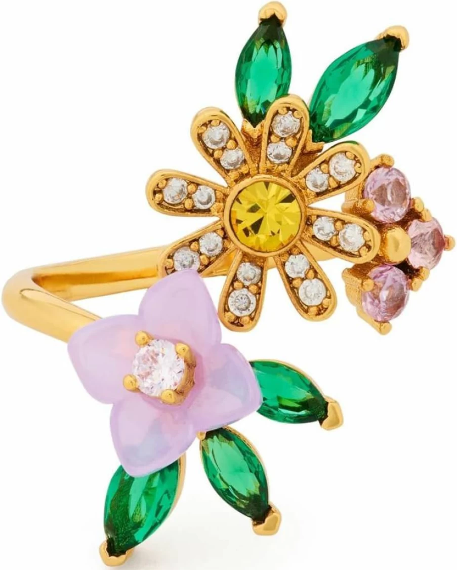 Kate Spade New York Floral Burst Wrap Ring - Elegant Bloom Design for Women