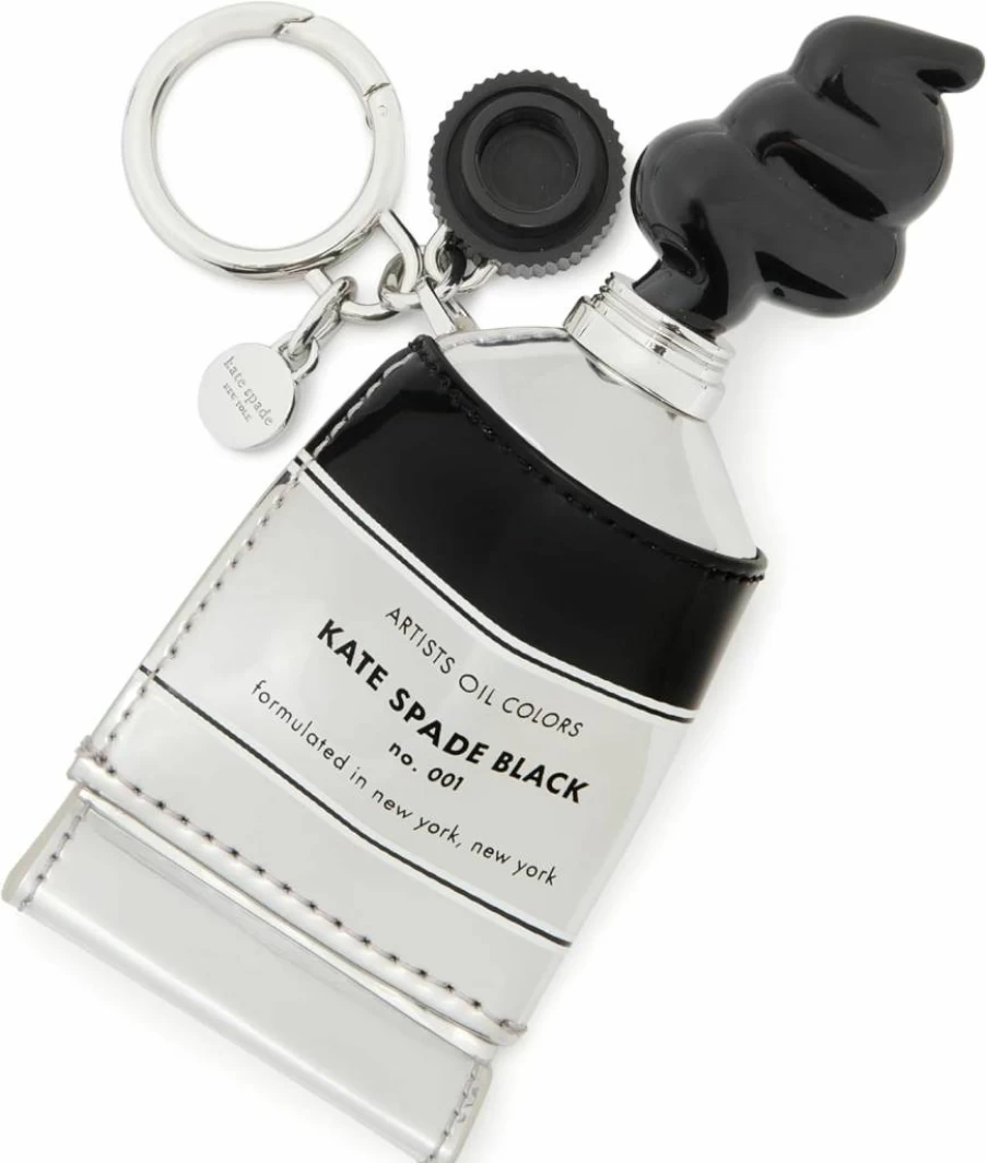 Kate Spade New York Metallic Paint Tube Keychain - Shiny Key Fob for Women