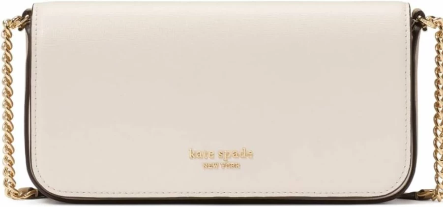 Kate Spade New York Devin Crossbody Bag - Saffiano Leather Wallet with Chain Strap for Women