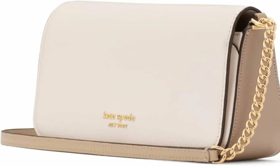 Kate Spade New York Devin Crossbody Bag - Saffiano Leather Wallet with Chain Strap for Women