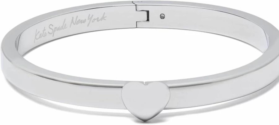 Kate Spade New York Heart You Hinged Bangle - Elegant Gold-Tone Love Bracelet for Women