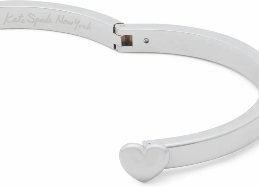 Kate Spade New York Heart You Hinged Bangle - Elegant Gold-Tone Love Bracelet for Women