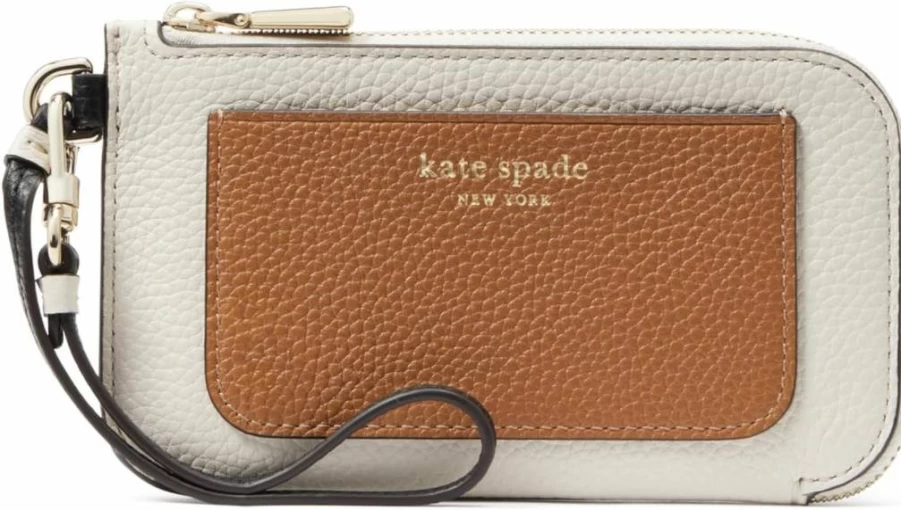 Kate Spade New York Ava Leather Wristlet Card Holder with Coin Pocket