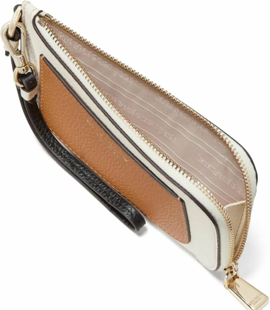 Kate Spade New York Ava Leather Wristlet Card Holder with Coin Pocket