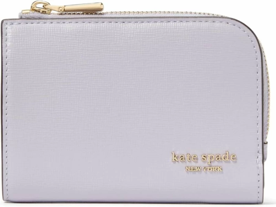 Kate Spade New York Devin Small Leather Wallet for Women – Saffiano Compact Wristlet