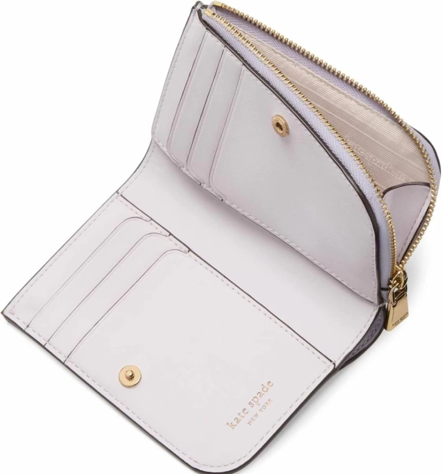 Kate Spade New York Devin Small Leather Wallet for Women – Saffiano Compact Wristlet