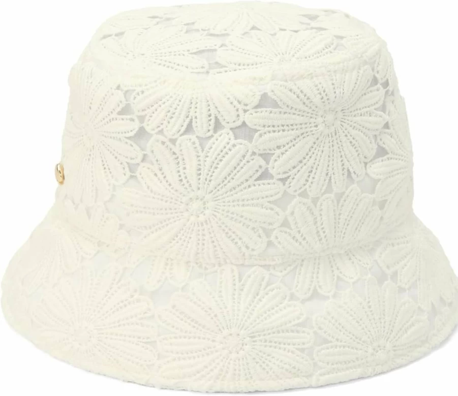Kate Spade New York Women's Daisy Lace Bucket Hat - Summer Fashion Accessory, Stylish Sun Hat for Women