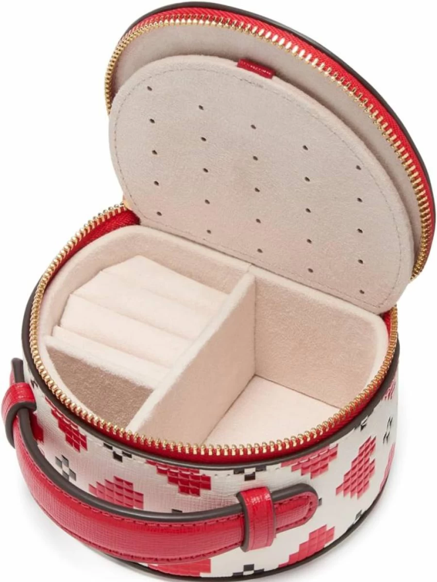 Kate Spade New York Devin Pixel Hearts Saffiano Leather Phone Case - Embossed Heart Design